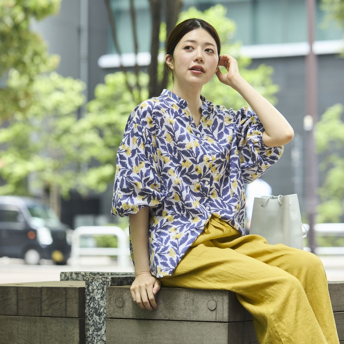 Kilka×kapuwa/風が通るカディーコットンブラウス PURE